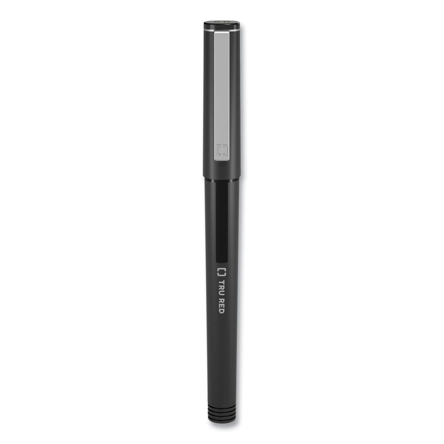 roller-ball-pen-stick-fine-05-mm-needle-tip-black-ink-black-clear-barrel-dozen_tud24419533 - 2