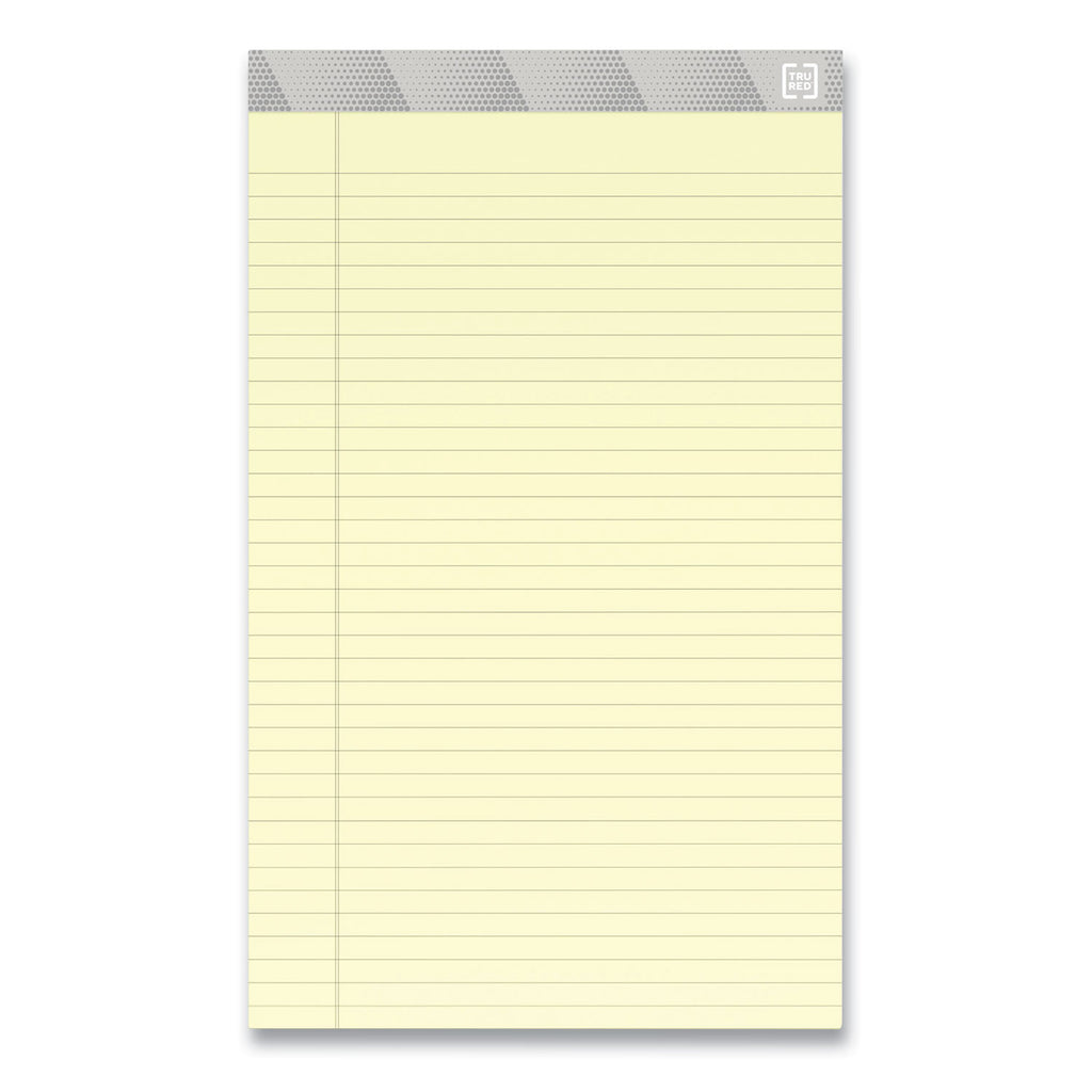Notepads, Wide/Legal Rule, 50 Canary-Yellow 8.5 x 14 Sheets, 12/Pack