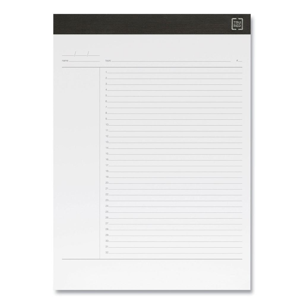 Notepads, Project-Management Format, 50 White 8.5 x 11.75 Sheets, 6/Pack