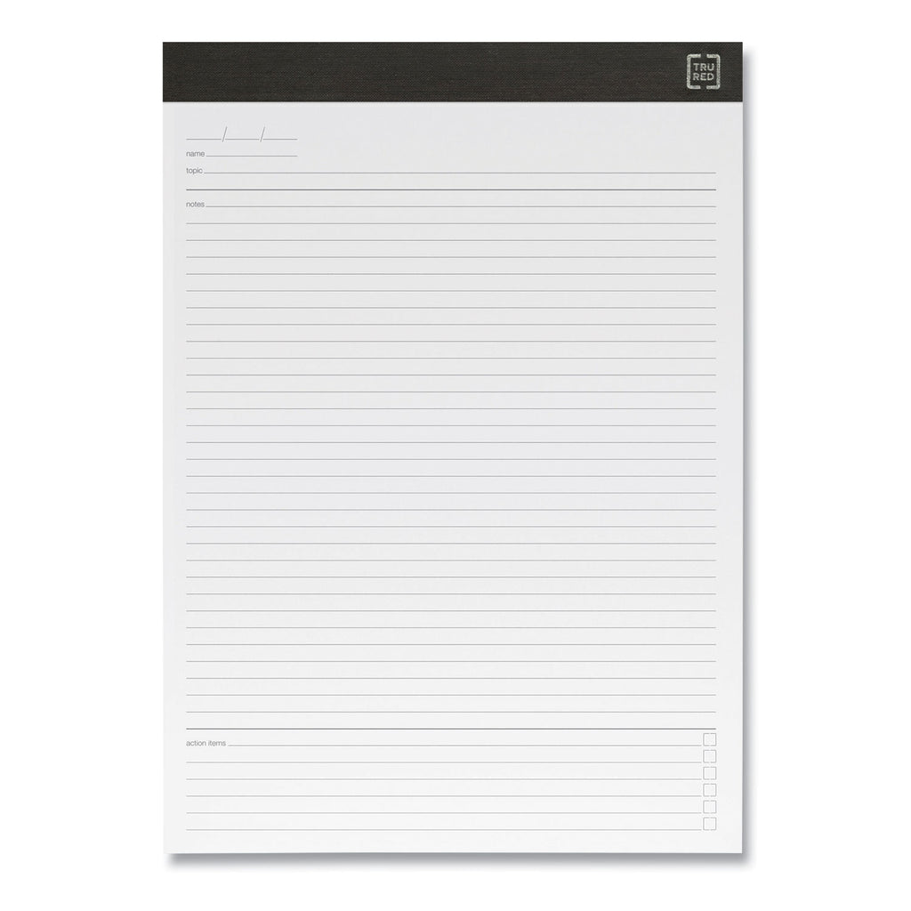 Notepads, Meeting-Minutes/Notes Format, 50 White 8.5 x 11.75 Sheets, 6/Pack