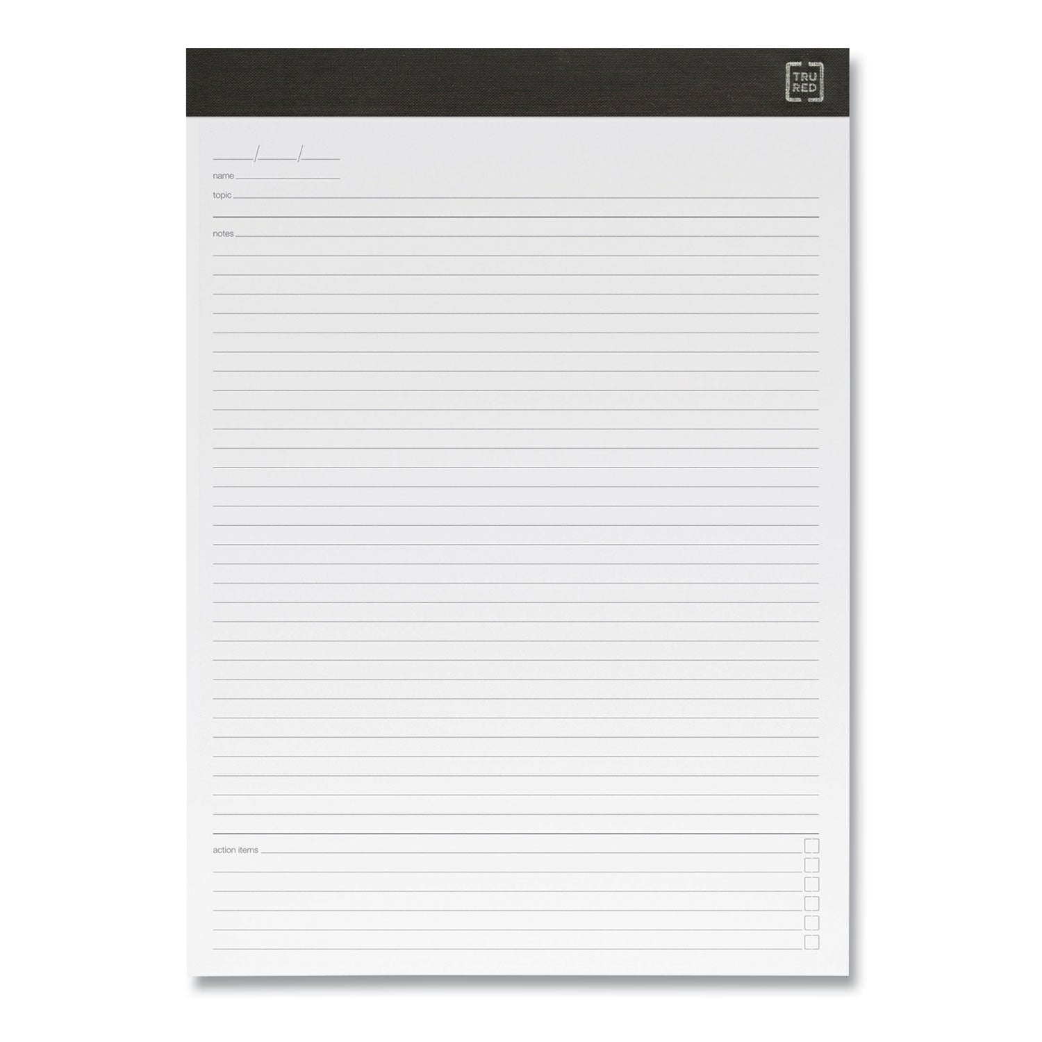 Notepads, Meeting-Minutes/Notes Format, 50 White 8.5 x 11.75 Sheets, 6/Pack