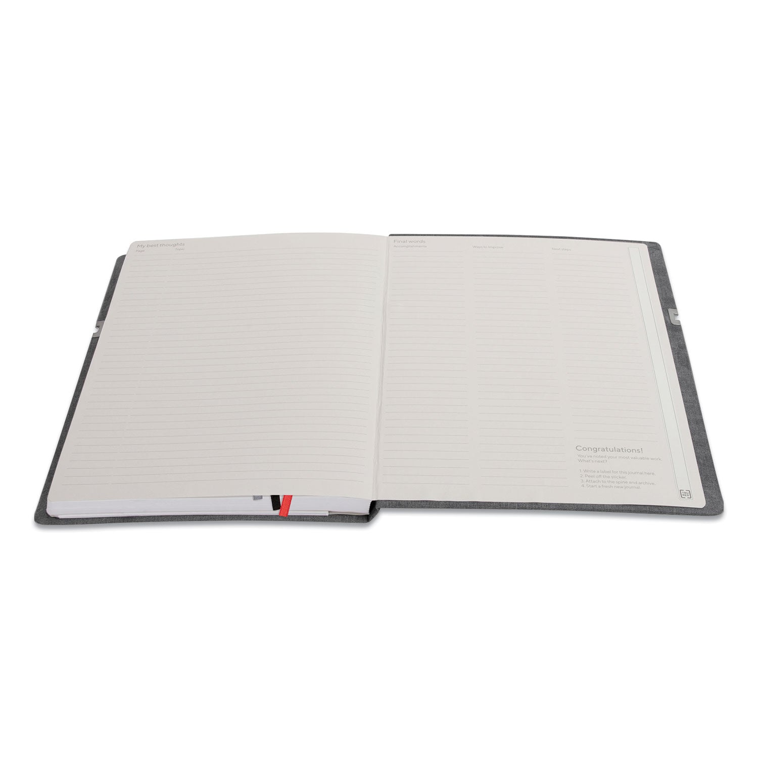 large-mastery-journal-with-pockets-1-subject-narrow-rule-charcoal-red-cover-192-10-x-8-sheets_tud24421817 - 2