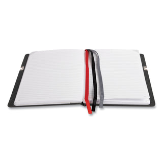 Large Mastery Journal with Pockets, 1-Subject, Narrow Rule, Black/Red Cover, (192) 10 x 8 Sheets