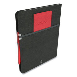 Large Mastery Journal with Pockets, 1-Subject, Narrow Rule, Black/Red Cover, (192) 10 x 8 Sheets