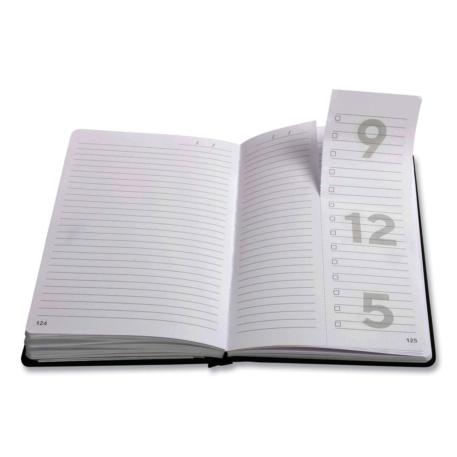Medium Starter Journal, 1-Subject, Narrow Rule, Black Cover, (192) 8 x 5 Sheets