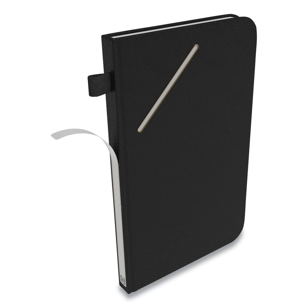 Medium Starter Journal, 1-Subject, Narrow Rule, Black Cover, (192) 8 x 5 Sheets