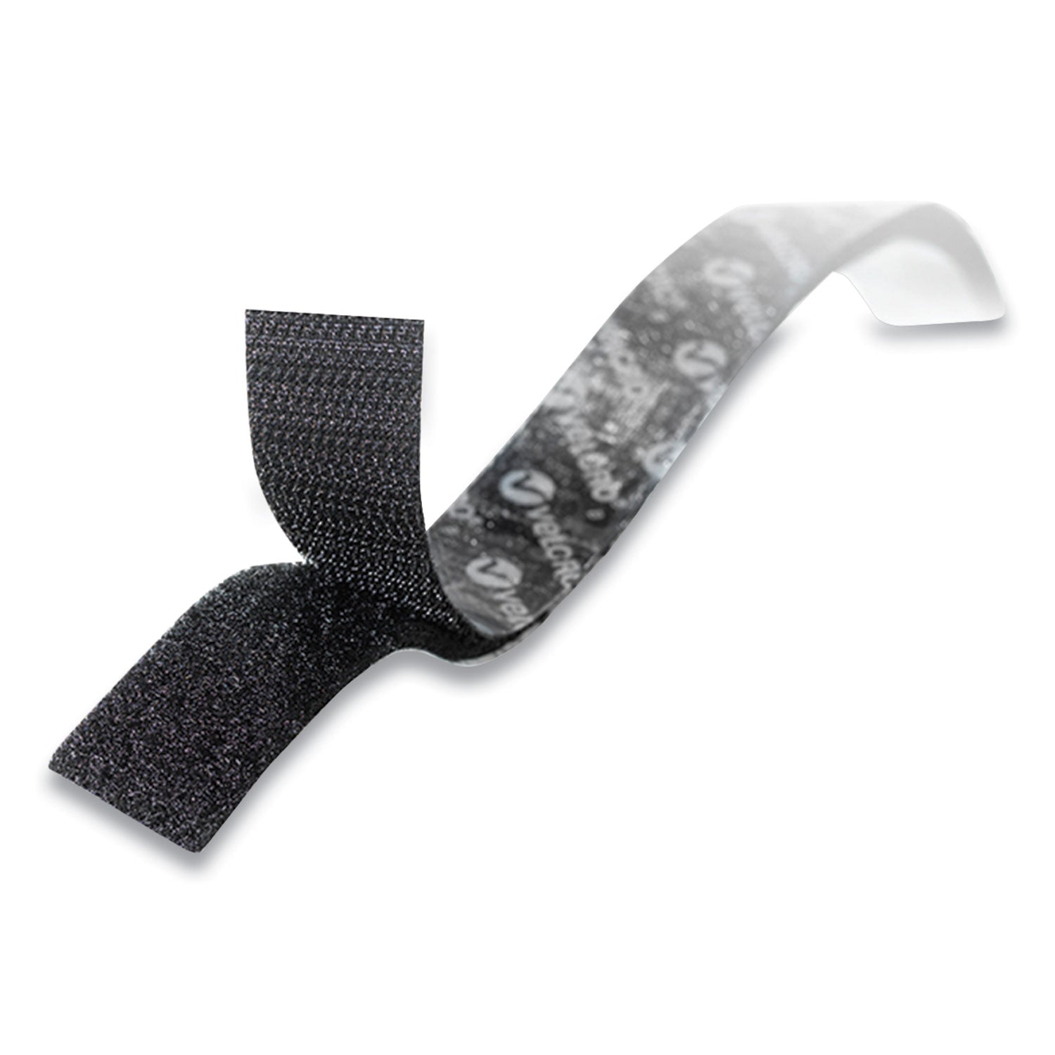 Sticky-Back Fasteners, Removable Adhesive, 0.75" x 35 ft, Black