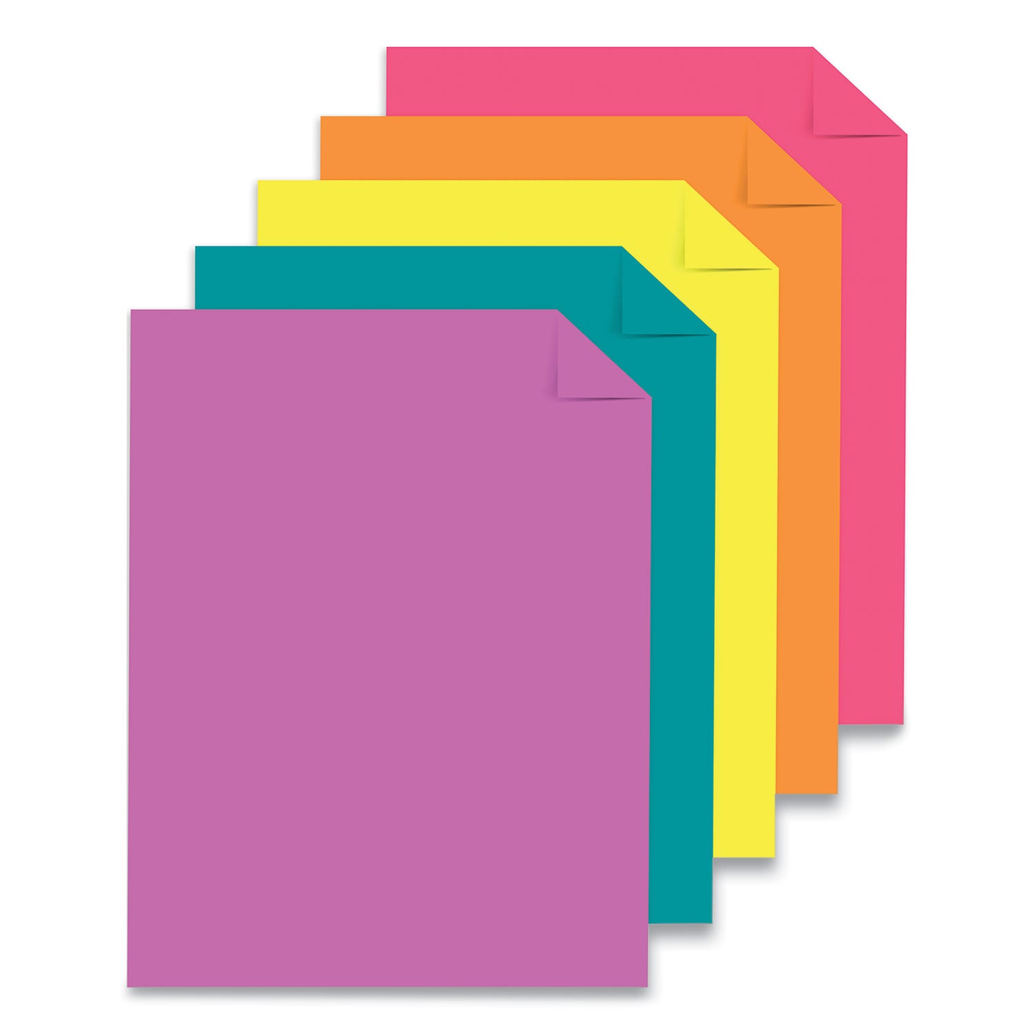 color-paper--tropical-assortment-24-lb-bond-weight-85-x-11-assorted-tropical-colors-500-ream_wau91665 - 2