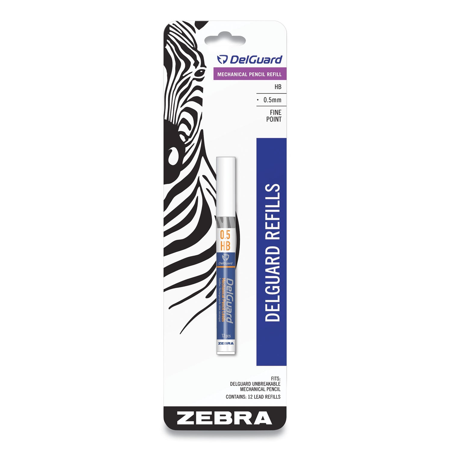 delguard-#2-mechanical-pencil-lead-refill-05-mm-hb-black-12-tube_zeb89881 - 1
