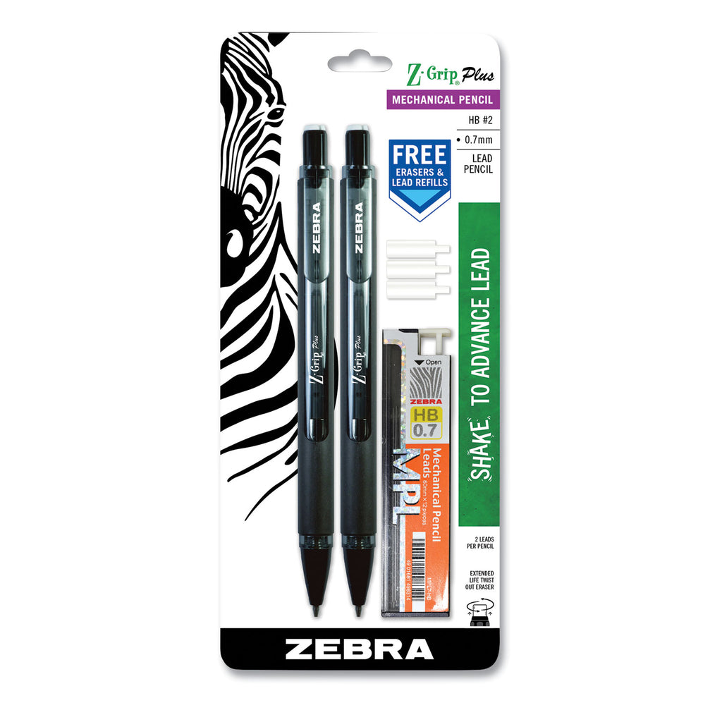 z-grip-plus-mechanical-pencil-07-mm-hb-#2-black-lead-smoke-black-barrel-2-pack_zeb55412 - 1