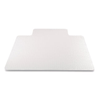 Antimicrobial Chair Mat, Medium Pile Carpet, 48 x 36, Lipped, Clear