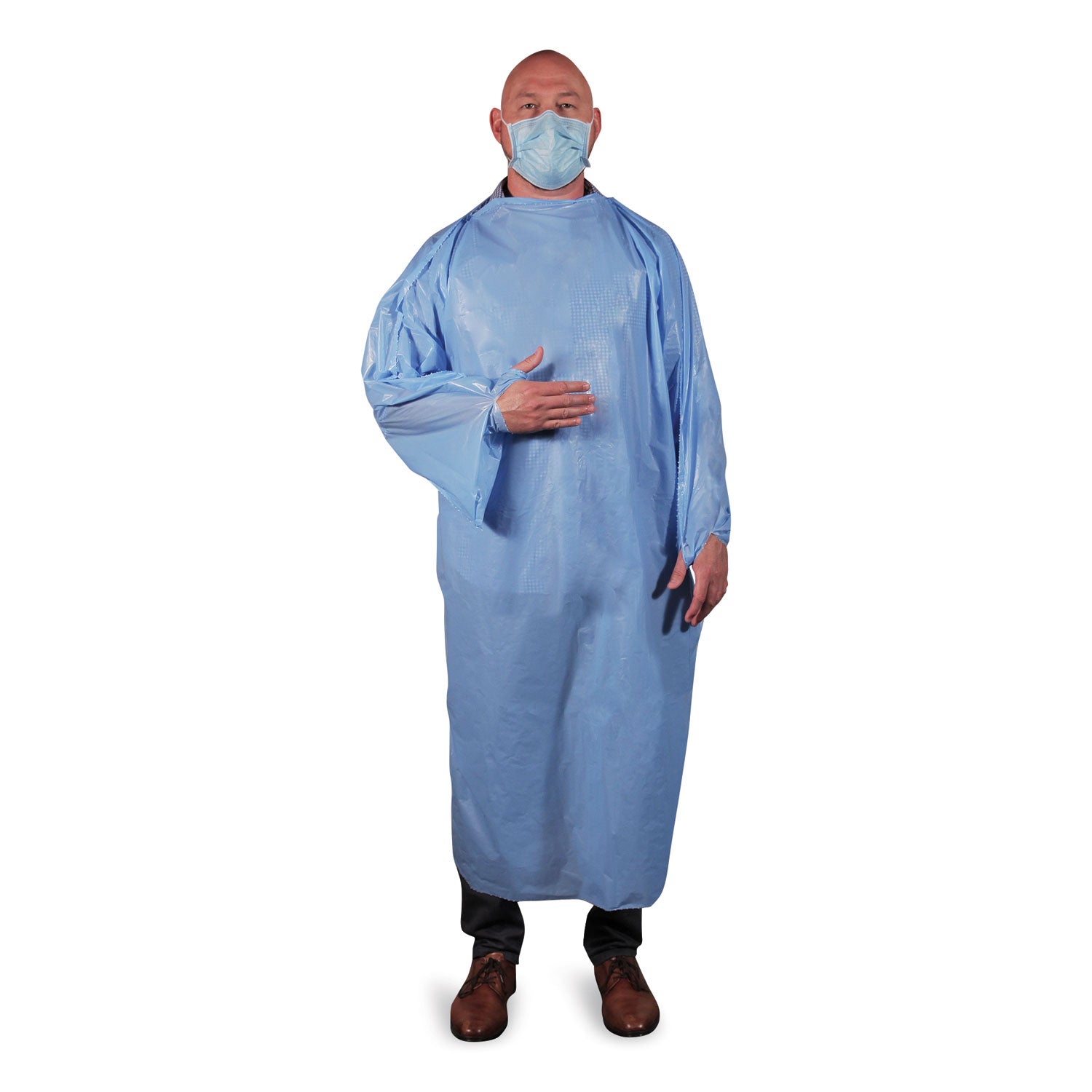 t-style-isolation-gown-lldpe-large-light-blue-50-carton_hertgownlp - 1