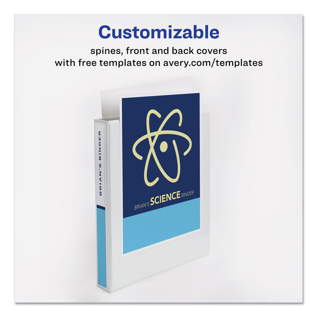 Legal Durable View Binder with Round Rings, 3 Rings, 1" Capacity, 14 x 8.5, White