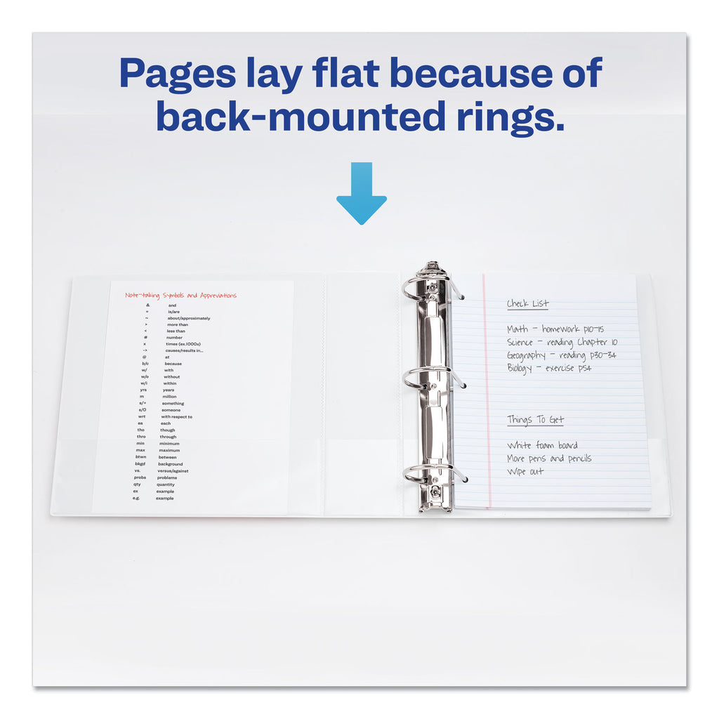 Durable View Binder with DuraHinge and Slant Rings, 3 Rings, 3" Capacity, 11 x 8.5, White, 4/Pack