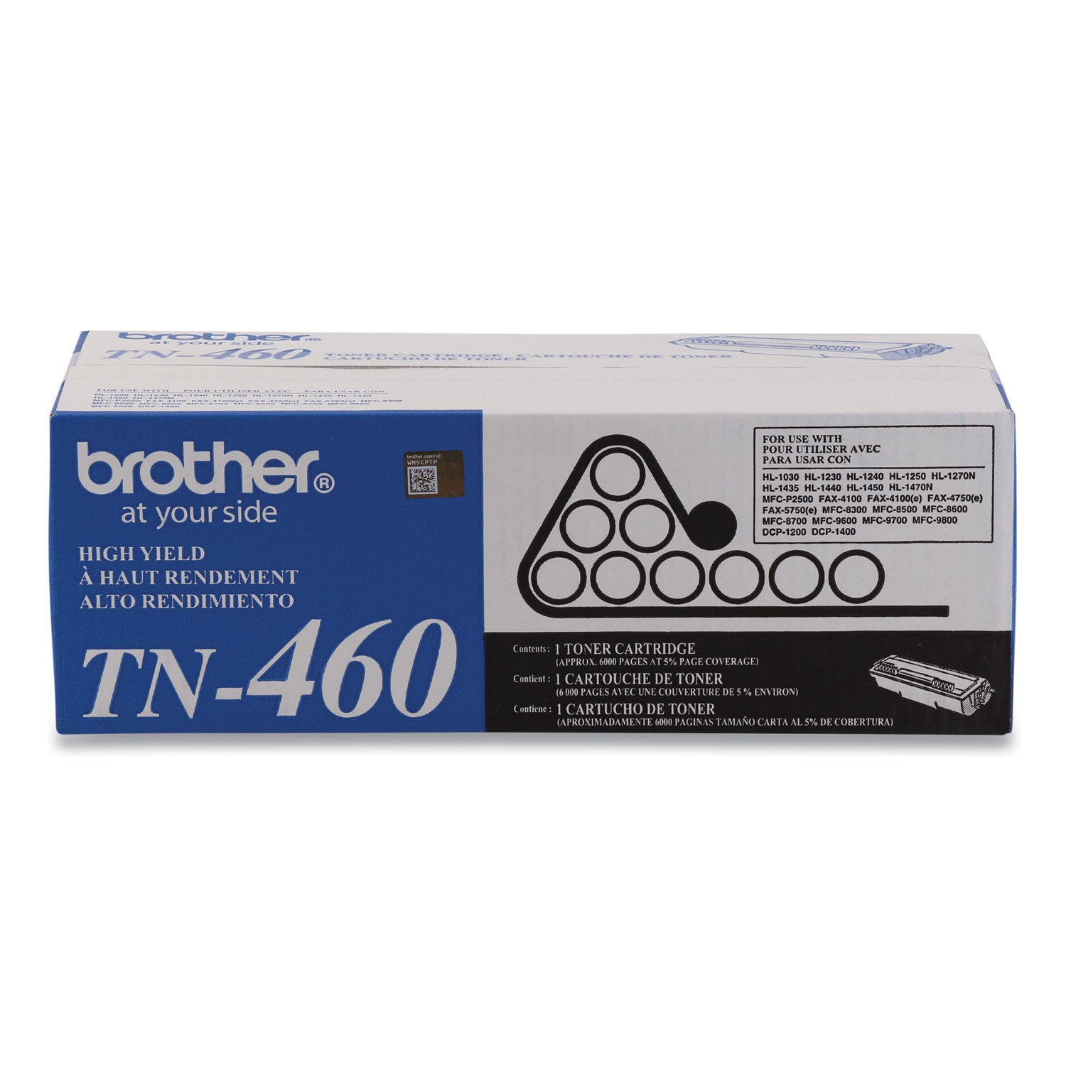 TN460 High-Yield Toner, 6,000 Page-Yield, Black - 