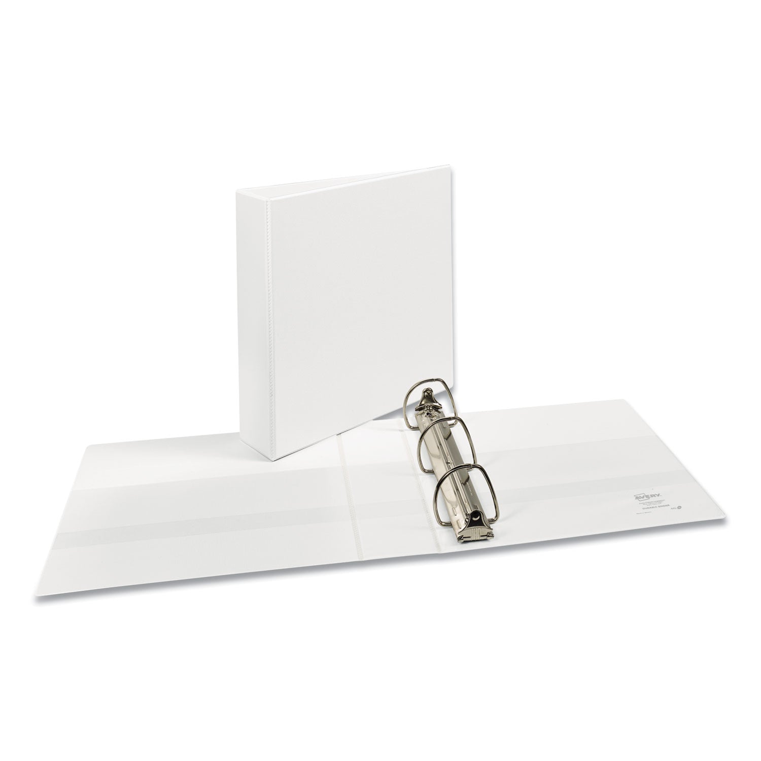 Durable View Binder with DuraHinge and EZD Rings, 3 Rings, 2" Capacity, 11 x 8.5, White, (9501) - 