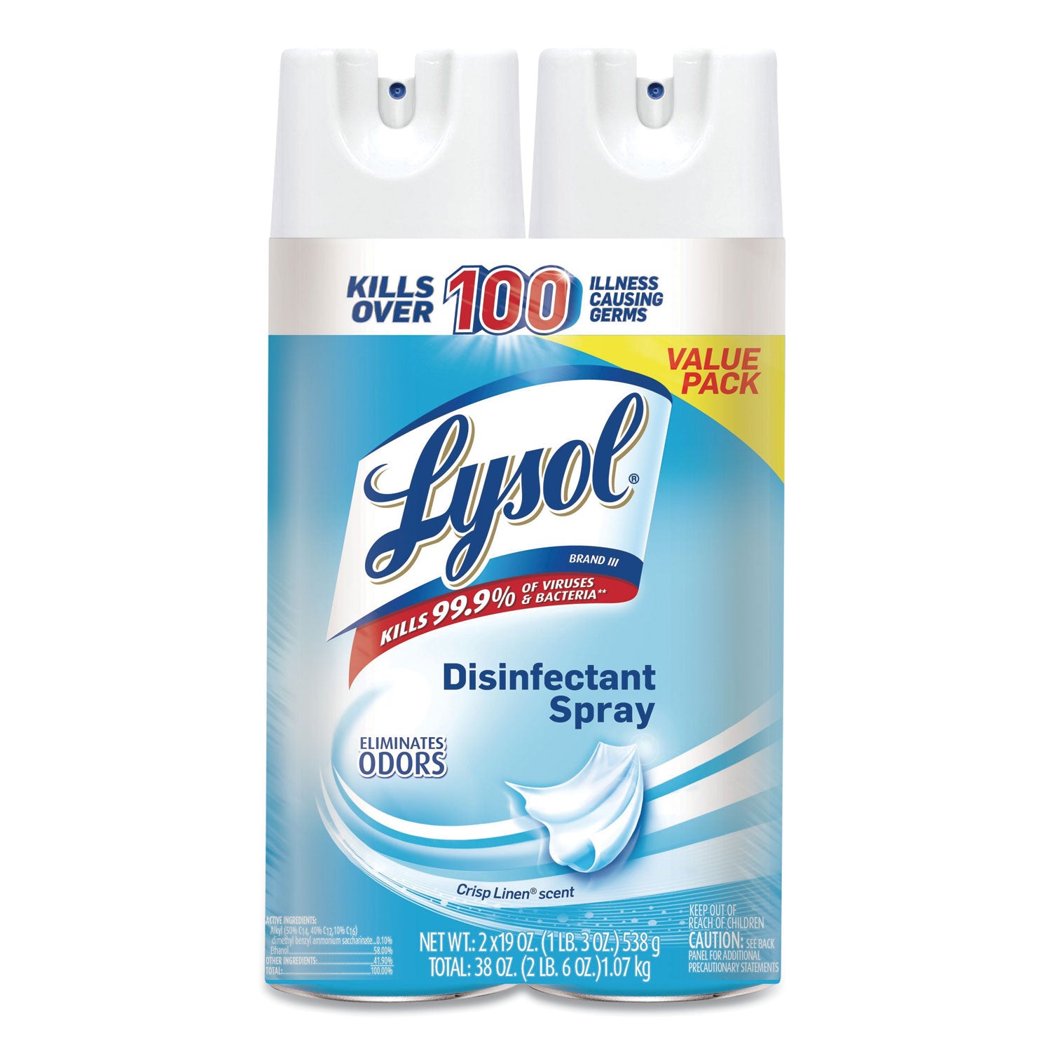 disinfectant-spray-crisp-linen-19-oz-aerosol-spray-2-pack-4-packs-carton_rac99608ct - 1