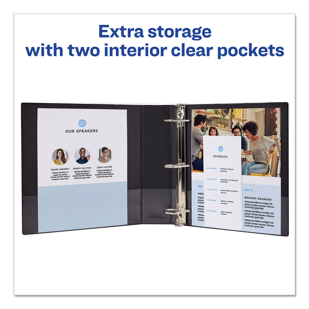 Durable Non-View Binder with DuraHinge and Slant Rings, 3 Rings, 2" Capacity, 11 x 8.5, Blue