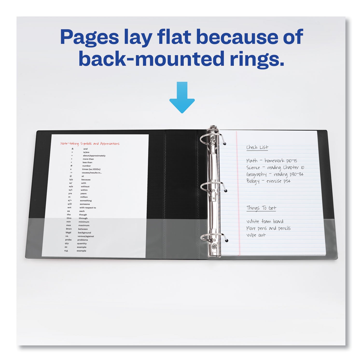 Durable Non-View Binder with DuraHinge and Slant Rings, 3 Rings, 2" Capacity, 11 x 8.5, Blue