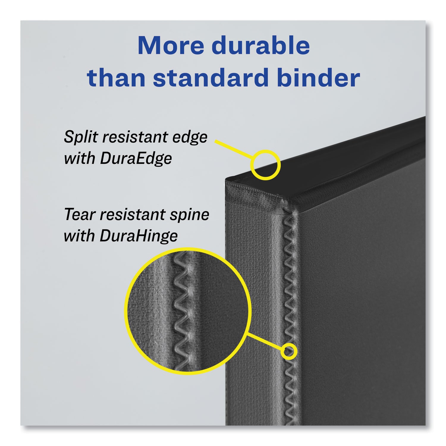 Durable Non-View Binder with DuraHinge and Slant Rings, 3 Rings, 2" Capacity, 11 x 8.5, Blue