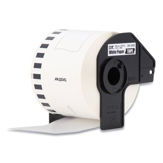 Continuous Paper Label Tape, 2.4" x 100 ft, White, 3 Rolls/Pack