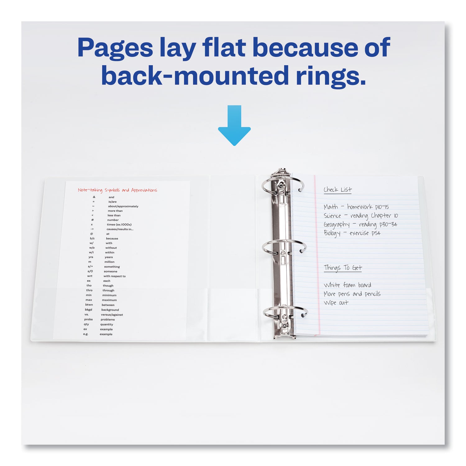 Economy View Binder with Round Rings , 3 Rings, 1" Capacity, 11 x 8.5, White, (5711)