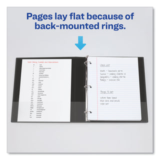 Economy Non-View Binder with Round Rings, 3 Rings, 1" Capacity, 11 x 8.5, Blue, (3300)