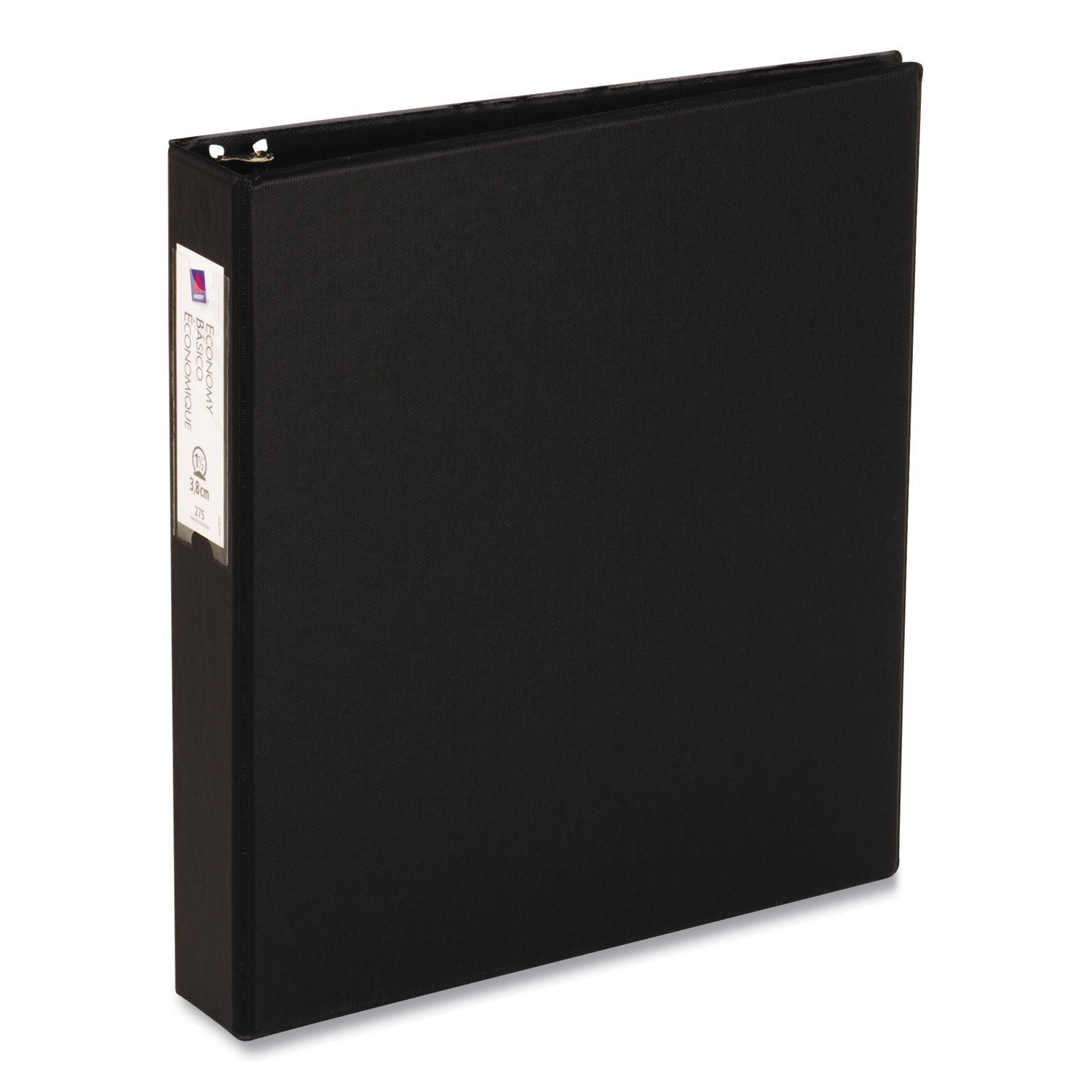 Economy Non-View Binder with Round Rings, 3 Rings, 1.5" Capacity, 11 x 8.5, Black, (4401) - 