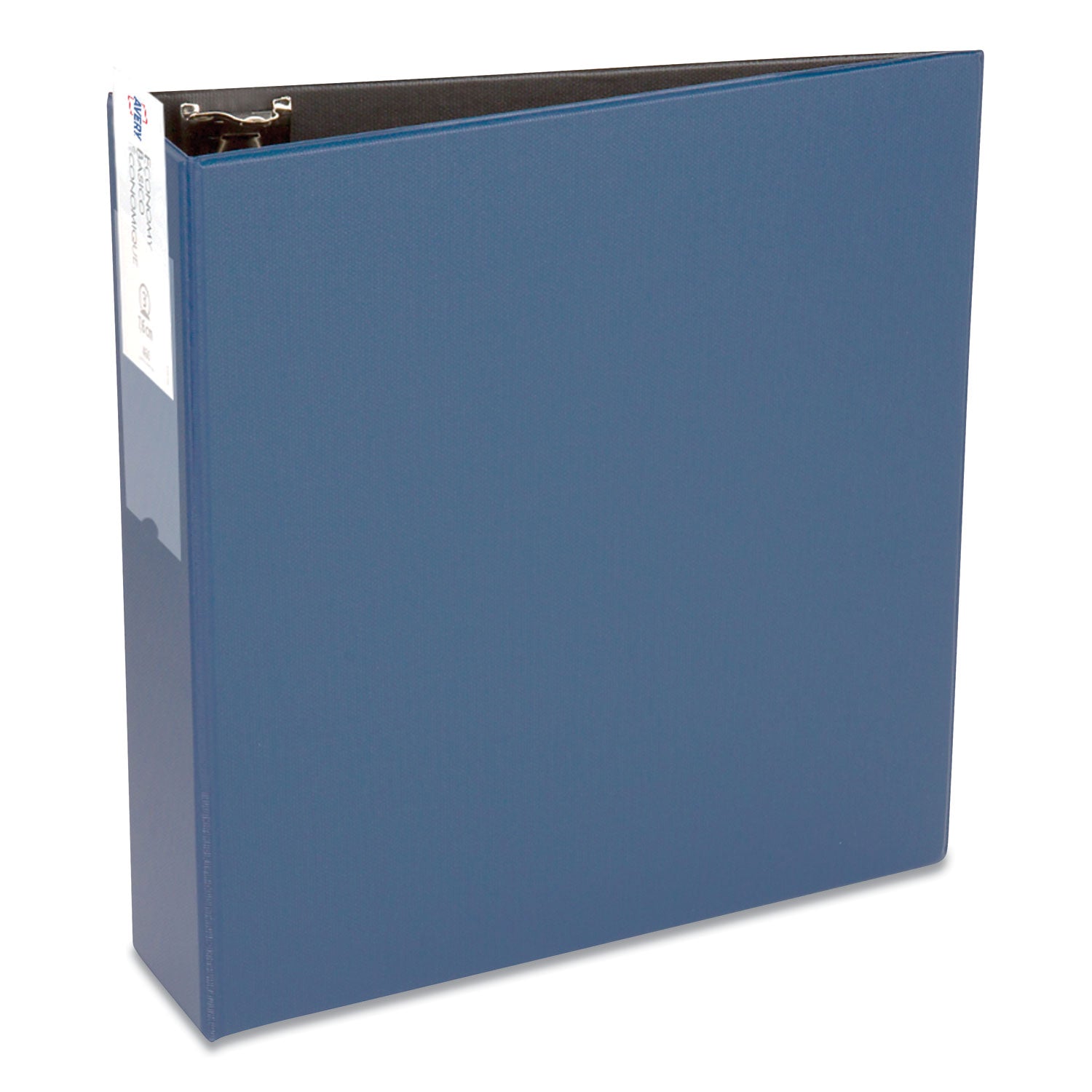 Economy Non-View Binder with Round Rings, 3 Rings, 3" Capacity, 11 x 8.5, Blue, (4600) - 