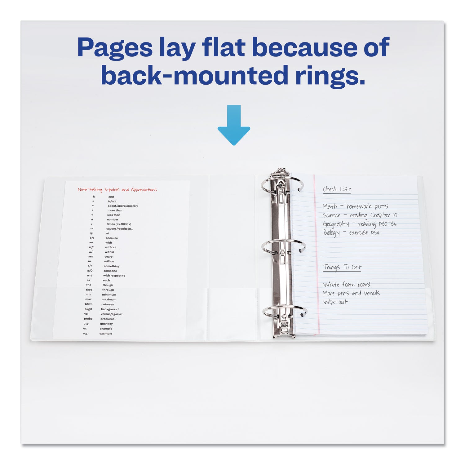 Economy View Binder with Round Rings , 3 Rings, 1.5" Capacity, 11 x 8.5, White, (5726)
