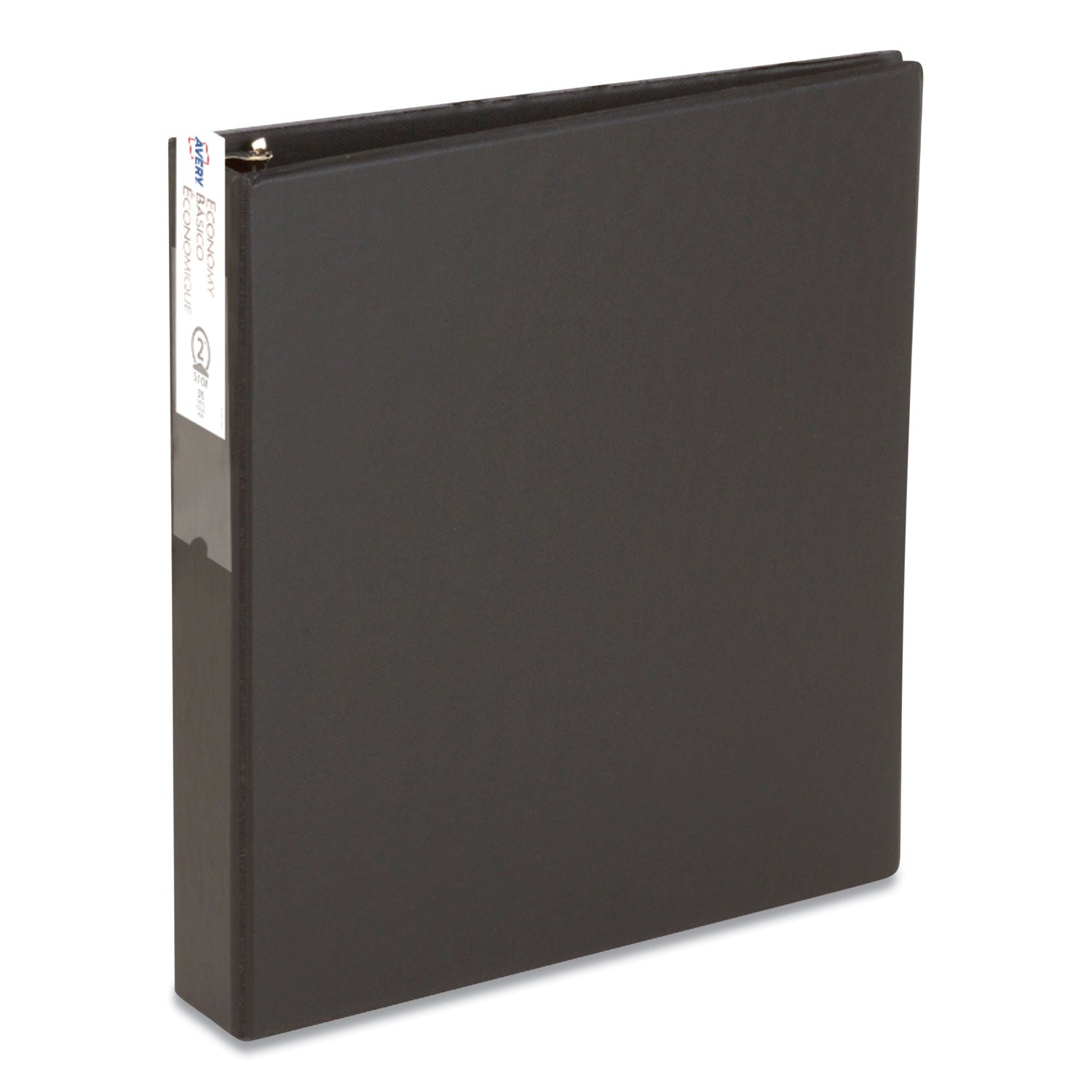 Economy Non-View Binder with Round Rings, 3 Rings, 2" Capacity, 11 x 8.5, Black, (4501) - 