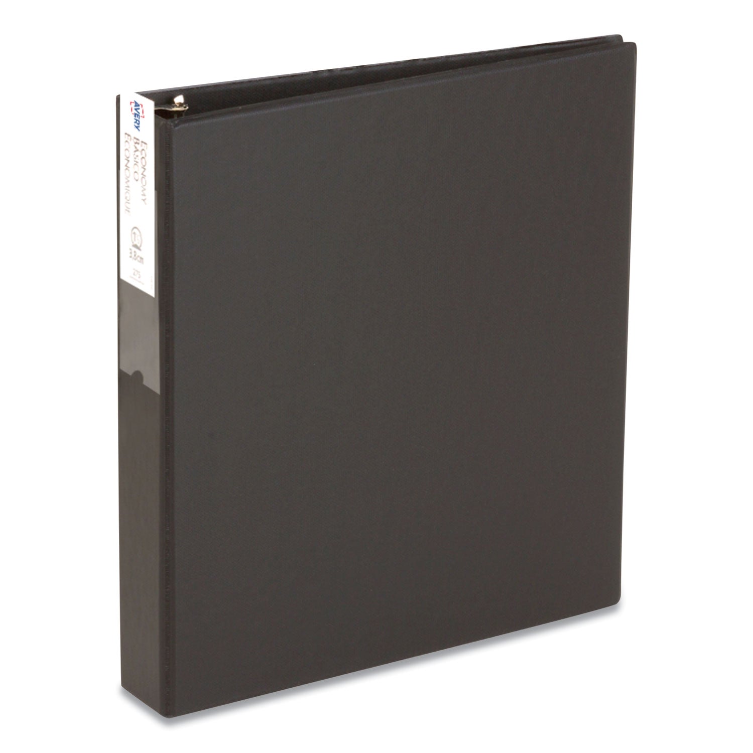 Economy Non-View Binder with Round Rings, 3 Rings, 1.5" Capacity, 11 x 8.5, Black, (4401) - 