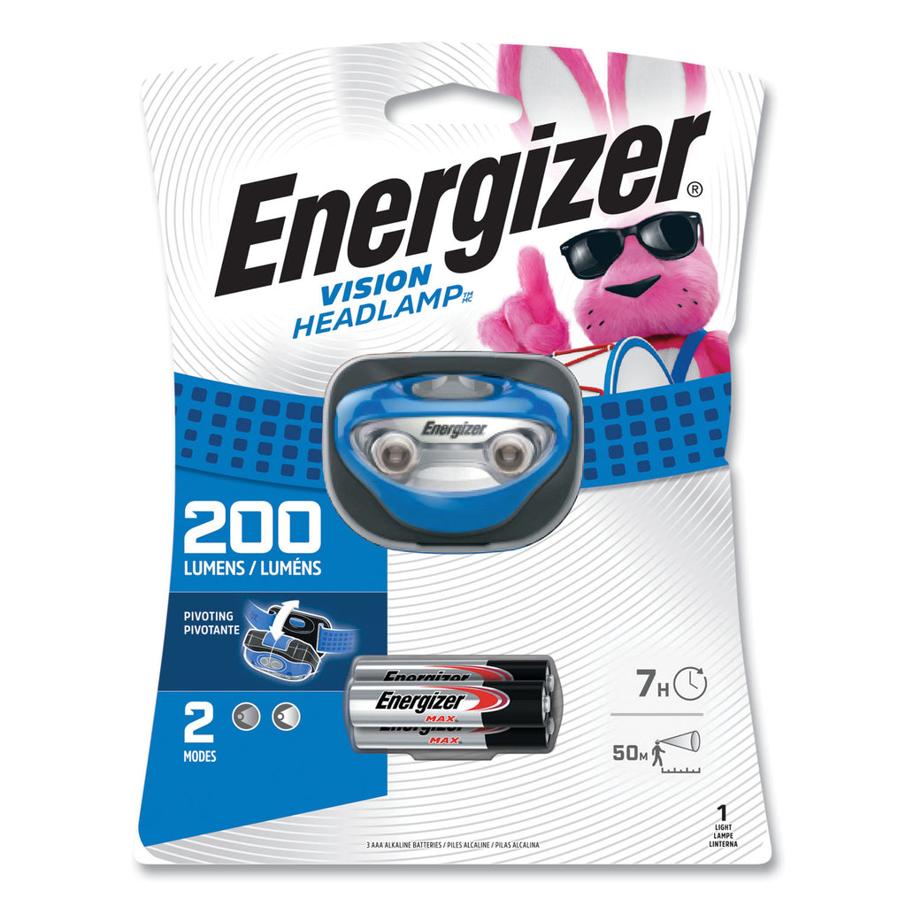 LED Headlight, 3 AAA Batteries (Included), Blue - 