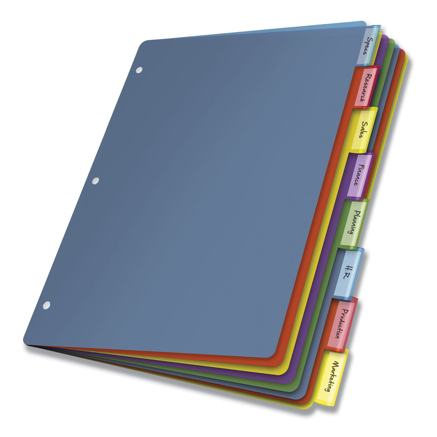 Poly Index Dividers, 8-Tab, 11 x 8.5, Assorted, 4 Sets - 