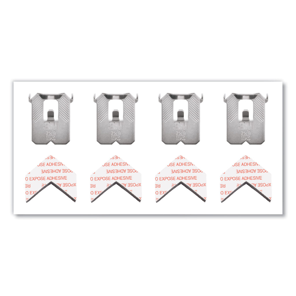 Claw Drywall Picture Hanger, Stainless Steel, 25 lb Capacity, 4 Hooks and 4 Spot Markers,