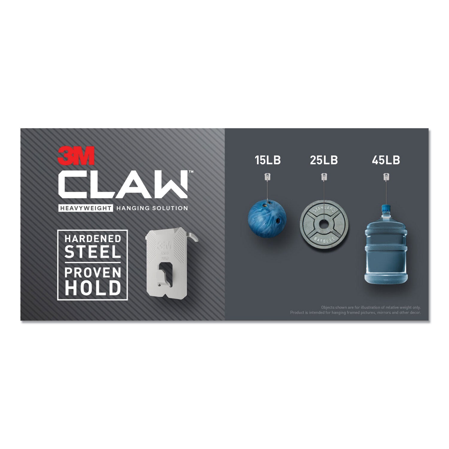 claw-drywall-picture-hanger-stainless-steel-25-lb-capacity-4-hooks-and-4-spot-markers_mmm3ph25m4es - 7