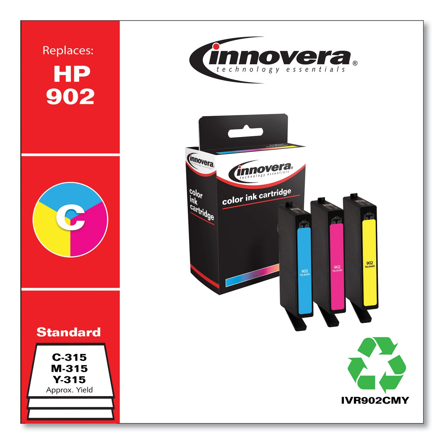 remanufactured-cyan-magenta-yellow-ink-replacement-for-902-t0a38an-315-page-yield_ivr902cmy - 2