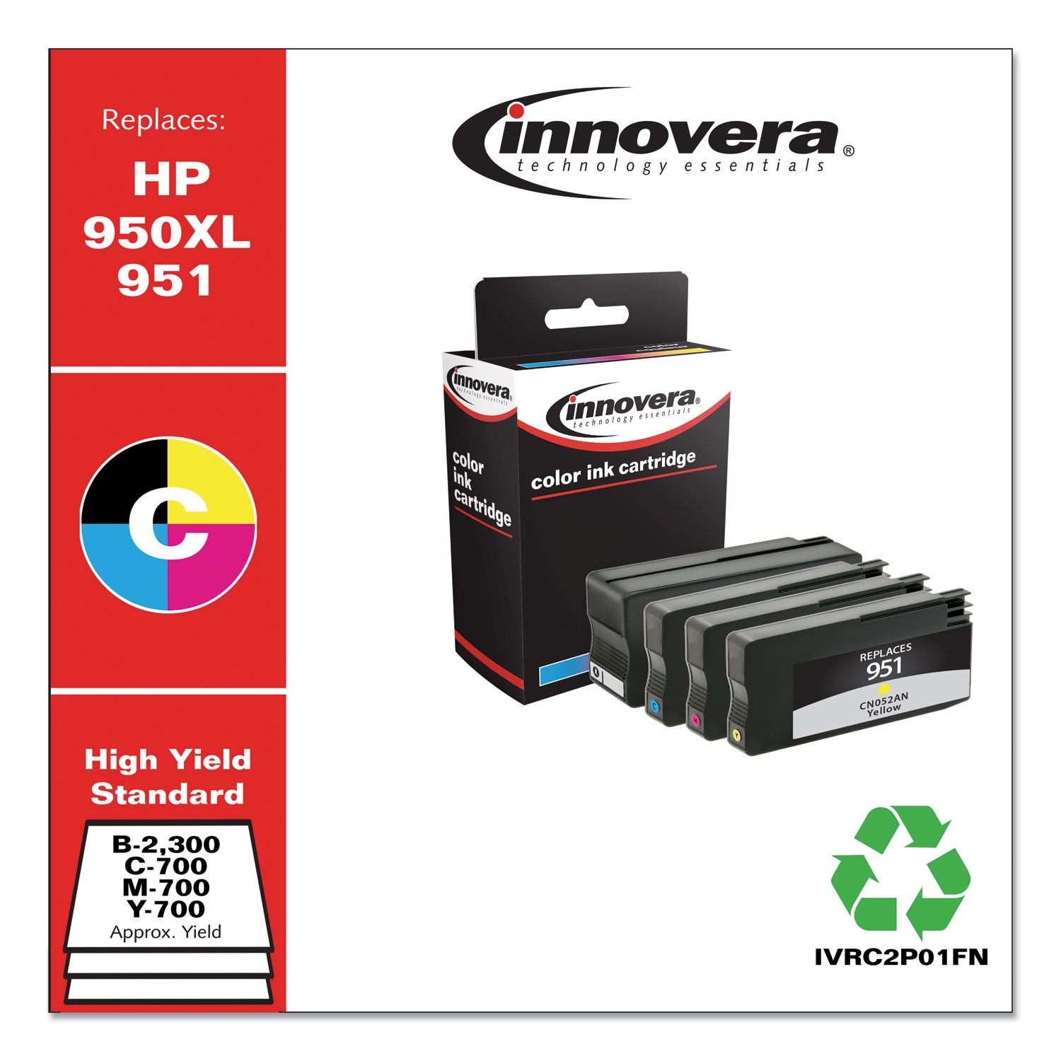 remanufactured-black-cyan-magenta-yellow-high-yield-ink-replacement-for-950xl-951-c2p01fn-300-700-page-yield_ivrc2p01fn - 2