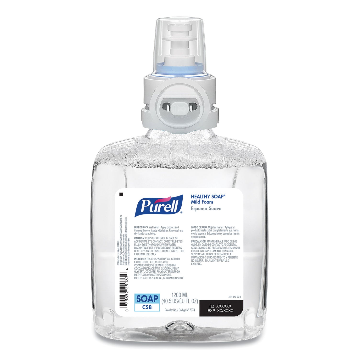 Professional HEALTHY SOAP Mild Foam, Fragrance-Free, 1,200 mL, For CS8 Dispensers, 2/Carton