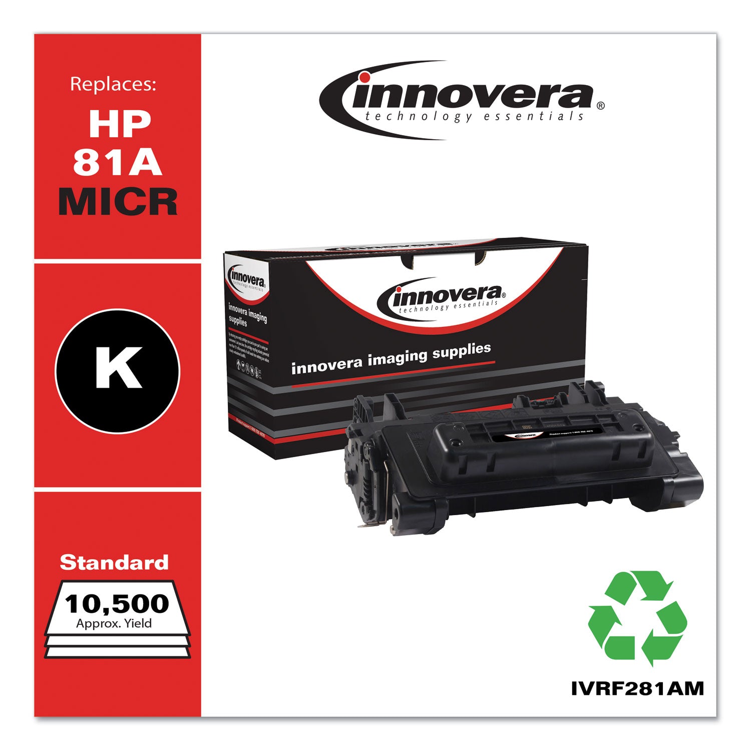 Remanufactured Black MICR Toner, Replacement for 81AM (CF281AM), 10,500 Page-Yield, Ships in 1-3 Business Days