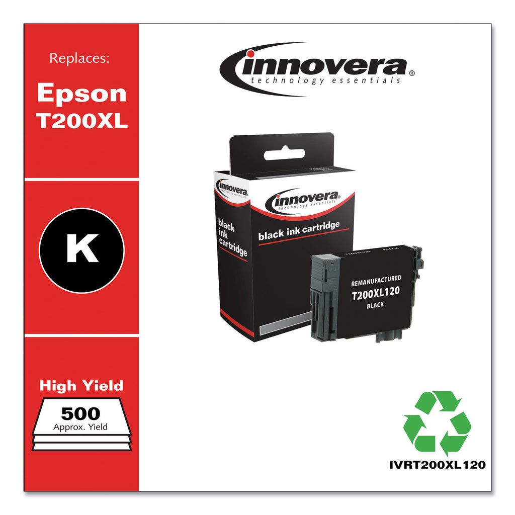 Remanufactured Black High-Yield Ink, Replacement for T200XL (T200XL120), 500 Page-Yield