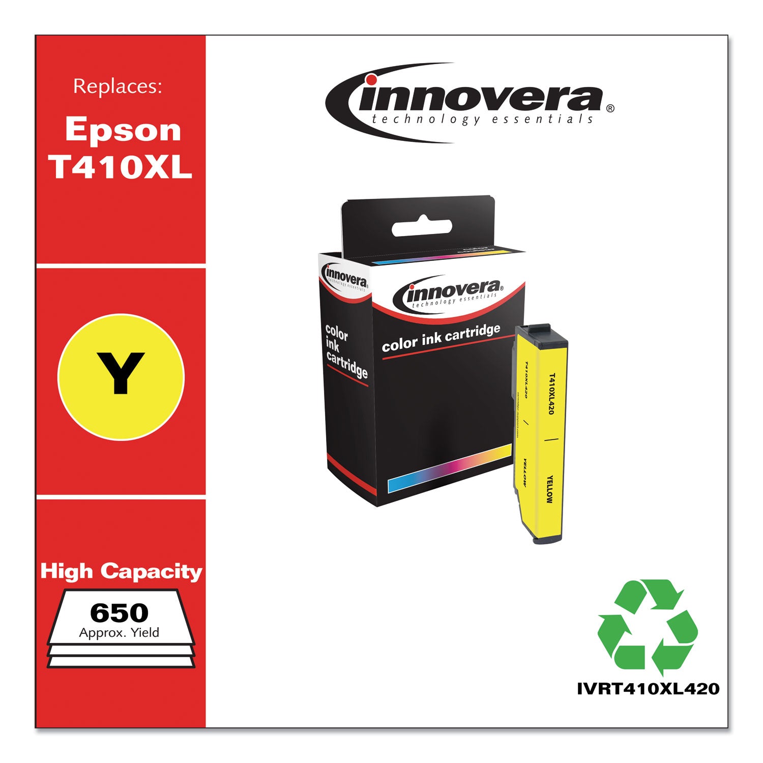 Remanufactured Yellow High-Yield Ink, Replacement for T410XL (T410XL420), 650 Page-Yield