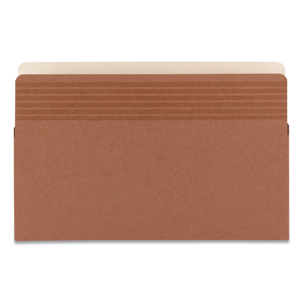 Easy Grip Pockets, 3.5" Expansion, Legal Size, Redrope, 25/Box