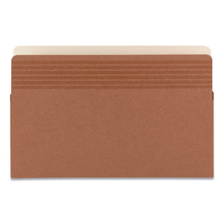 Easy Grip Pockets, 3.5" Expansion, Legal Size, Redrope, 25/Box
