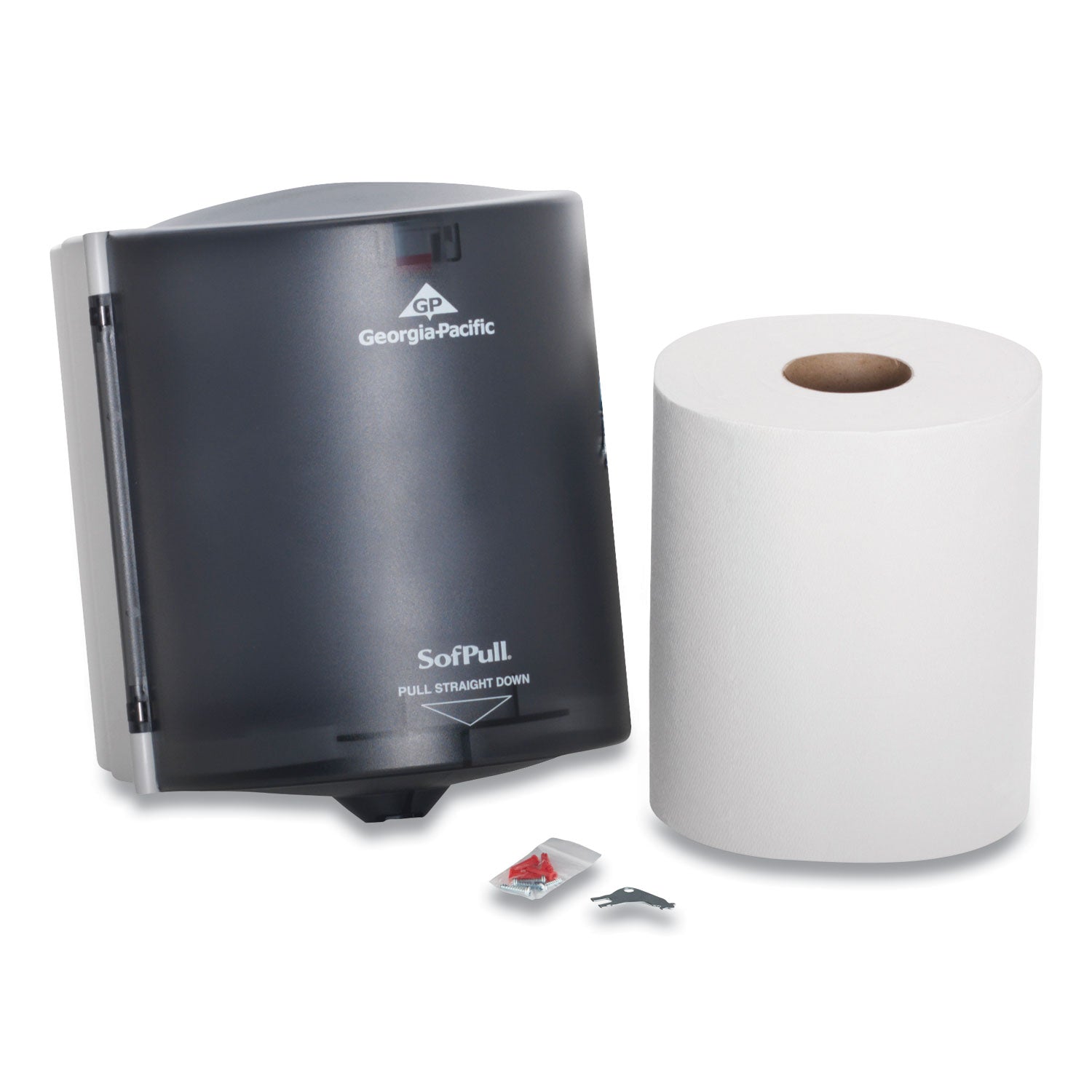 sofpull-center-pull-hand-towel-dispenser-includes-roll-of-320-centerpull-towels-956-x-938-x-1206-gray_gpc58206 - 2