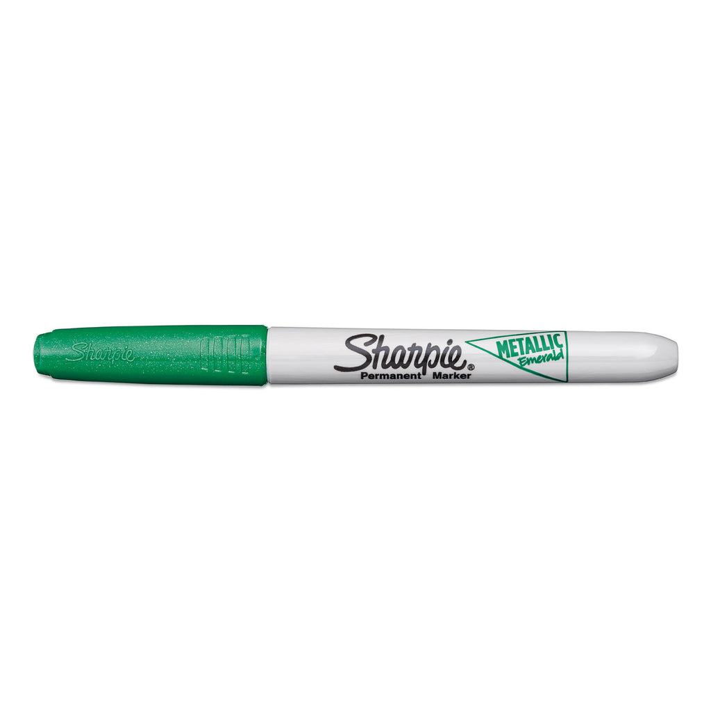 metallic-fine-point-permanent-markers-fine-bullet-tip-green-dozen_san2029679 - 3