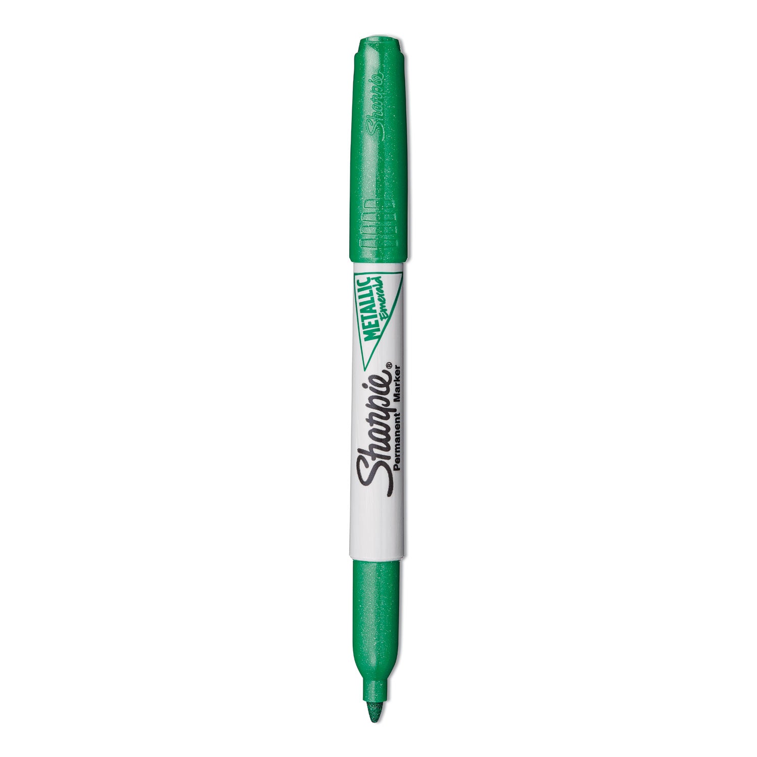 metallic-fine-point-permanent-markers-fine-bullet-tip-green-dozen_san2029679 - 1
