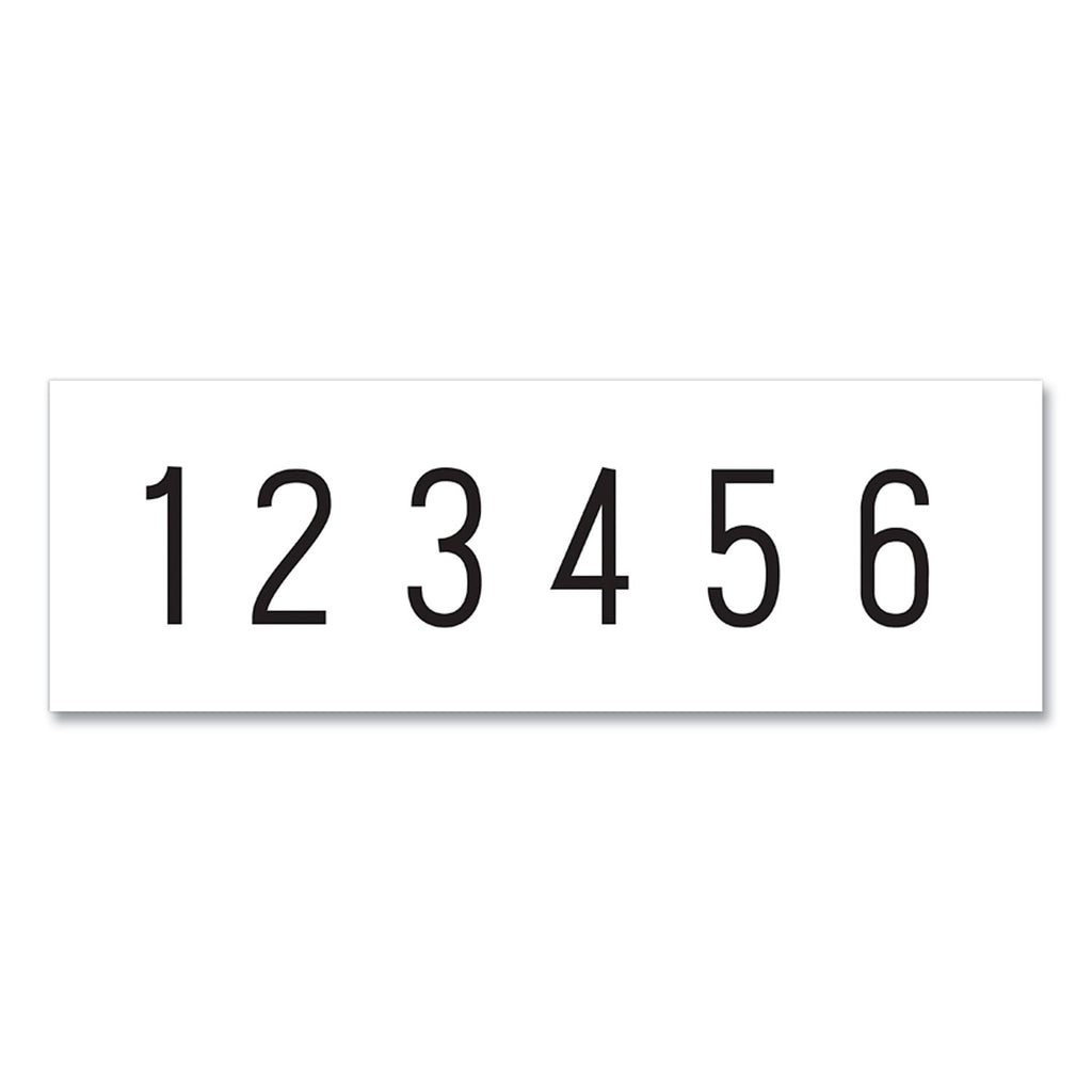 Numberer, Pre-Inked/Re-Inkable, 6 Bands, 1.88 x 0.25, Black