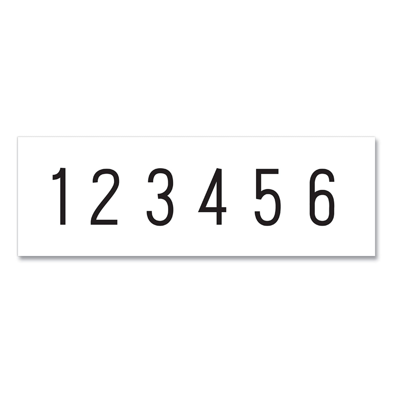 Numberer, Pre-Inked/Re-Inkable, 6 Bands, 1.88 x 0.25, Black