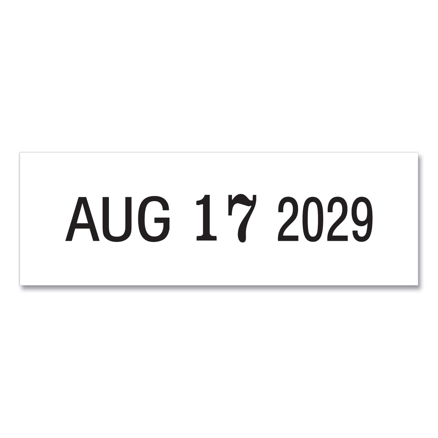 Self-Inking Date Stamp, 5 Years, 1" x 0.38", Black Ink
